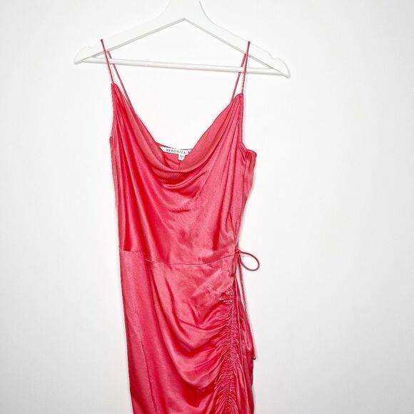 VERONICA BEARD Natasha Satin Rushed Maxi Dress - Picture 3 of 11